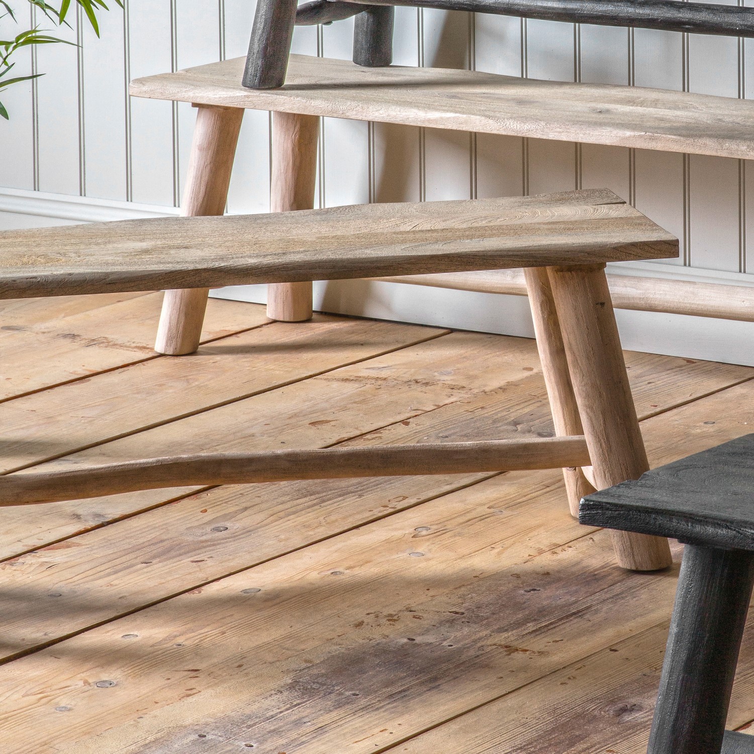 Read more about Alberta natural rustic hall bench caspian house